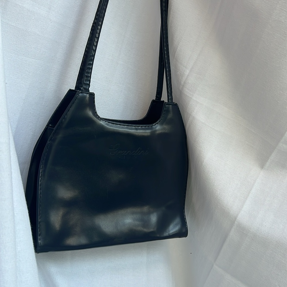Grandini Italian handbag navy leather